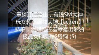 重磅订阅流出，有钱SM大神玩女超强调教大神【se7en】私拍，滴蜡电控羞辱露出啪啪极品女神反差S母狗 (5)