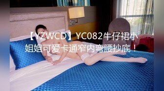 【YZWCD】YC082牛仔裙小姐姐可爱卡通窄内弯腰抄底！